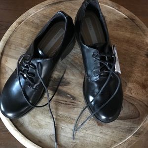 Bershka lace-up healed brogue